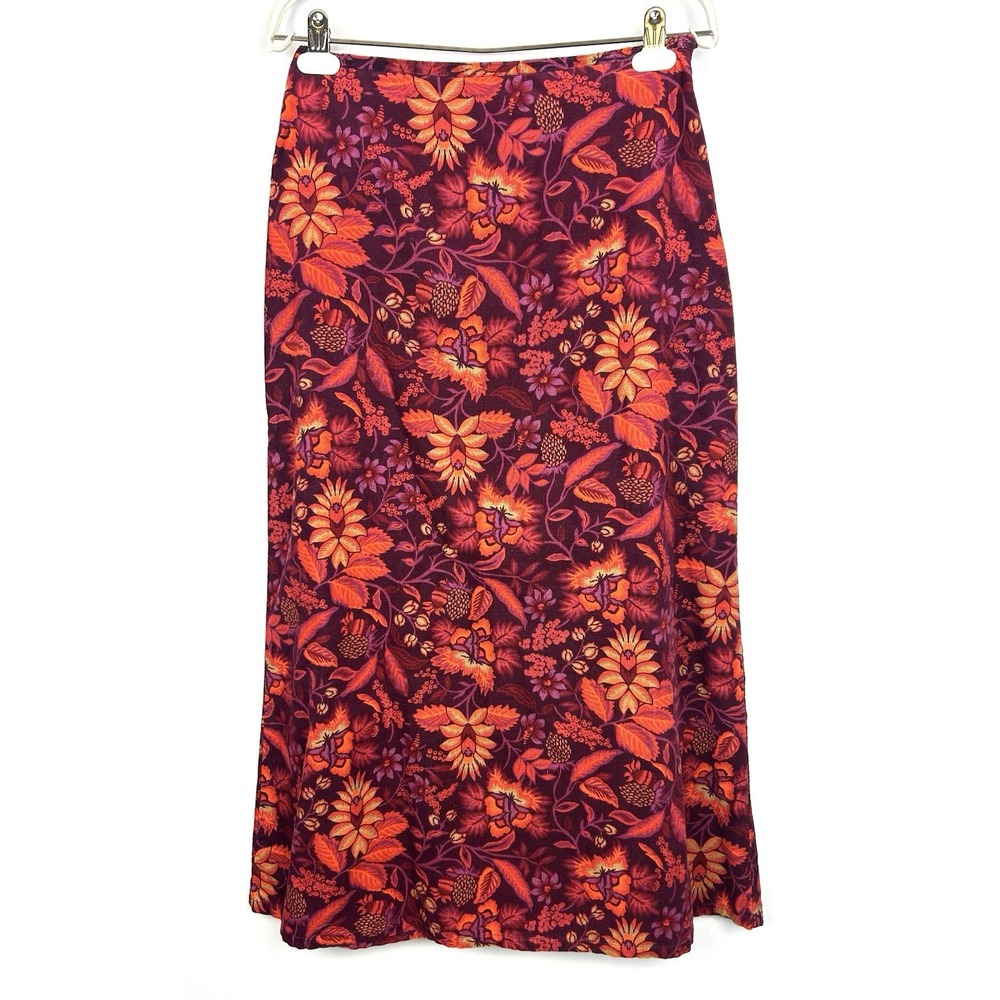 VTG White Stag Skirt 6 Floral Corduroy Groovy Retro Midi‎ Maxi Fairy Tapestry
